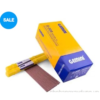 Que hàn inox 2.5-3.2mm Gemini G308 Kim Tín hộp 1kg