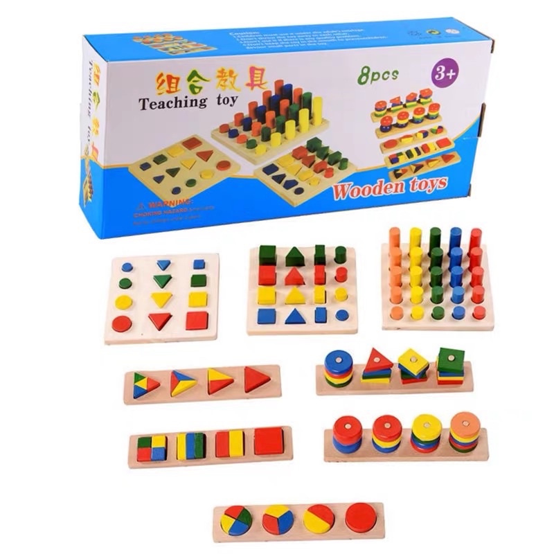 Bộ giáo cụ Montessori 8 món loại 1 cho bé