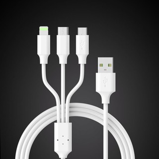 Cáp Sạc 3 Đầu - Cáp Sạc Nhanh Iphone, Usb, Type C
