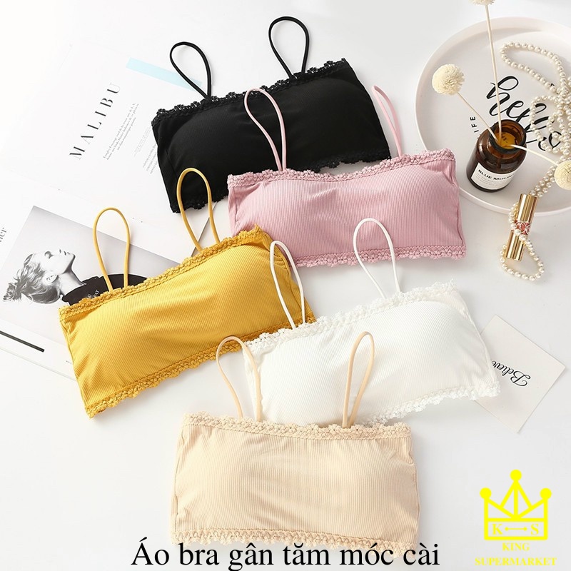 Áo Lót Quấn Ngực Phong Cách Tiểu Thư Hàn Quốc Có Sẵn Đệm Ngực Cực Mềm Mã ABR009