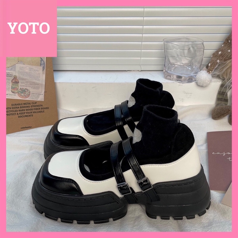 Giày Oxford nữ độn đế cao,Giày da ulzzang nữ phong cách Hàn Quốc OX50
