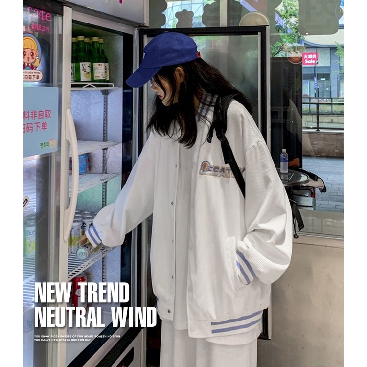 Áo khoác bóng chày cổ tròn tay dài dáng rộng phong cách Hàn Quốc thời trang thu đông mới cho nữ
 | BigBuy360 - bigbuy360.vn