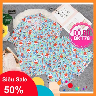 [ Xã Kho ] Đồ Bộ PIJAMA Hình ĐôRêMon Đi Biển Mặc Nhà Mặc Ngủ Dưới 50kgHàng VNSX