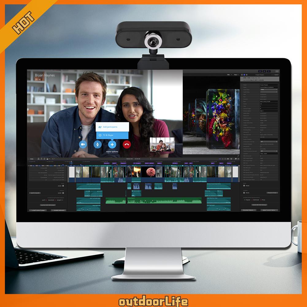 Webcam Xoay 360 Độ Độ Phân Giải 480p Hd Kèm Mic Cho Máy Quay Phim | BigBuy360 - bigbuy360.vn