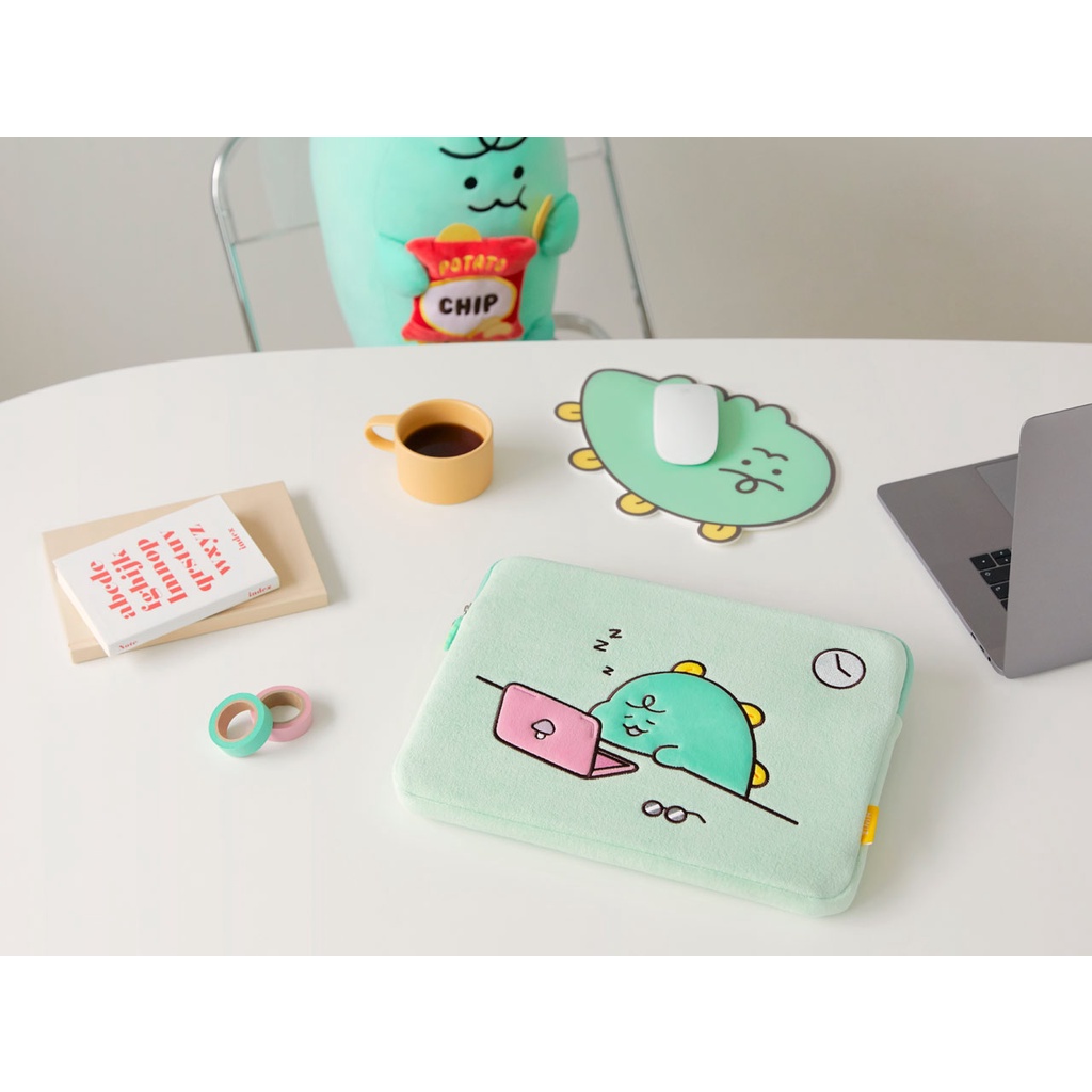 Túi Chống Sốc Laptop 13 inch Kakao Friends Jordy khủng long dễ thương siêu cute