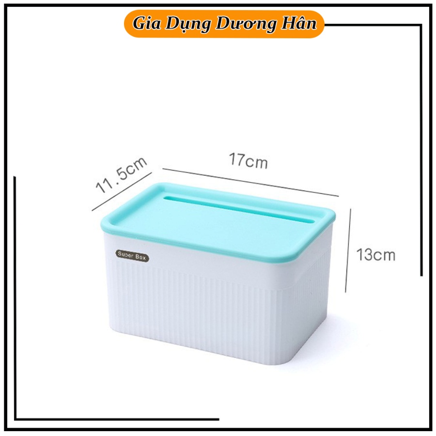 Hộp Kệ Đựng Giấy Vệ Sinh, Khăn Giấy Đa Năng SUPER BOX Có Khay Để Điện Thoại