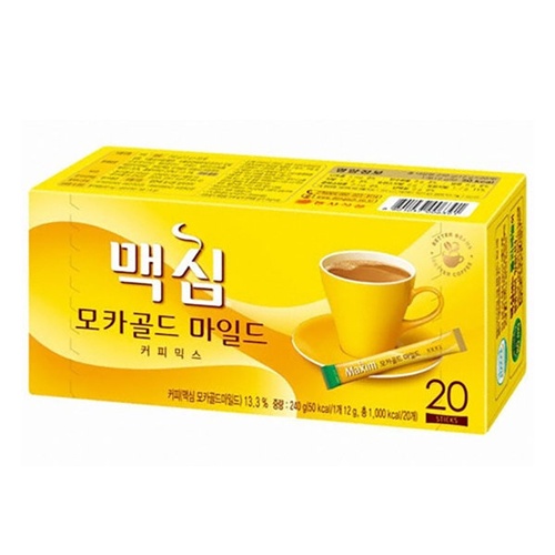 Cà phê hòa tan Maxim số 1 Hàn Quốc - [맥심]커피믹스 - Coffee bột dạng gói 2 loại - Hộp 20 gói - Hàng nội địa Hàn Quốc