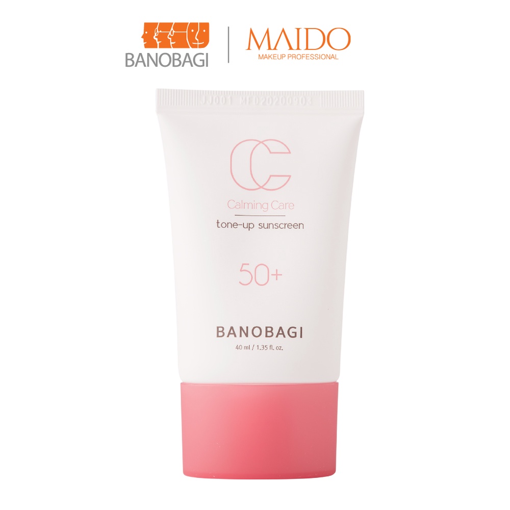 Kem Chống Nắng Nâng Tông BANOBAGI Calming Care Tone Up Sunscreen 40ml SPF 50+ PA+++ MAIDO COSMETICS