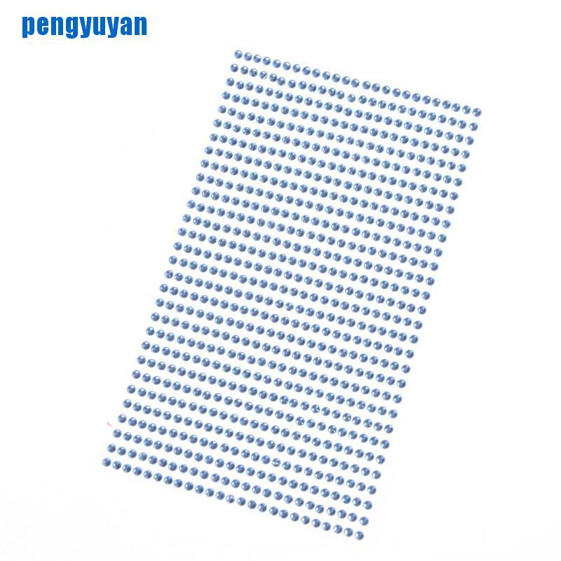(Hàng Mới Về) Bộ 750 Hạt Kim Cương Giả Tự Dính 3mm Trang Trí Điện Thoại / Xe Hơi
