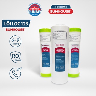 Lõi Lọc Nước Sunhouse Số 1,2,3 SHRLL1 - SHRLL2 - SHRLL3 - Bộ 3 Lõi Lọc Thô Sunhouse Chính Hãng