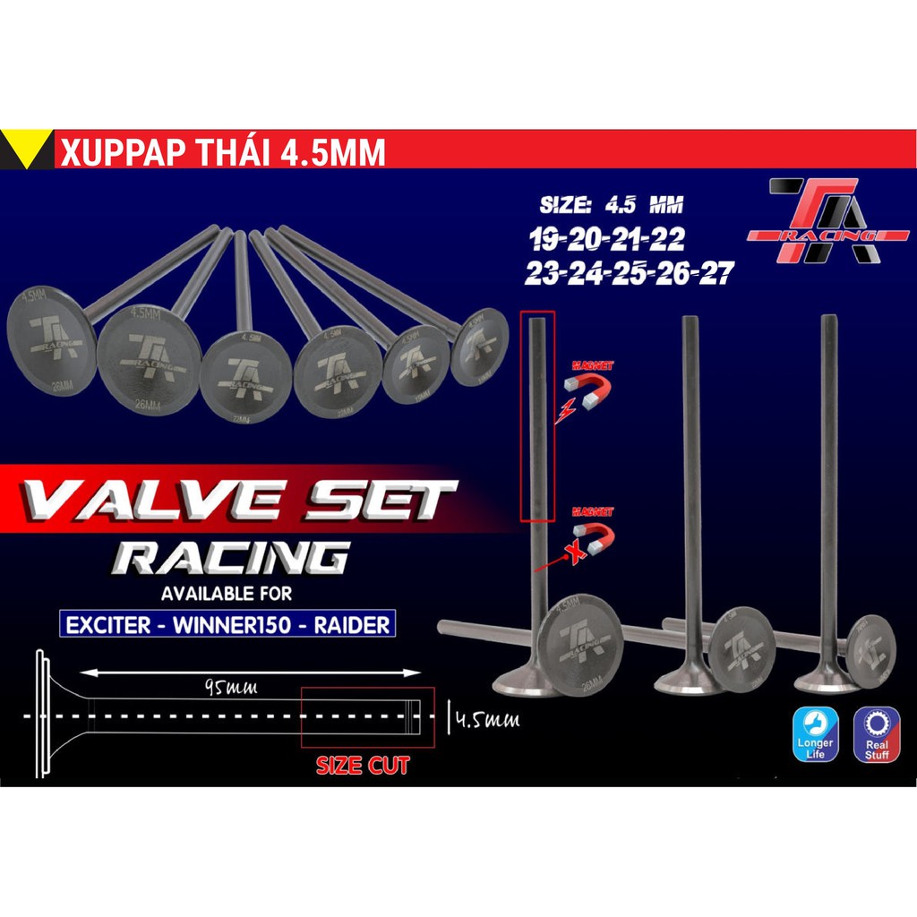 Xuppap tar chưa chích móng exciter raider winner xài chung