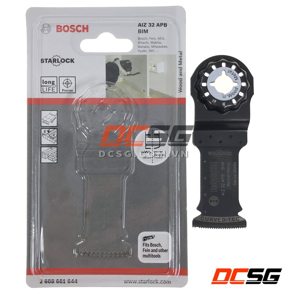 Lưỡi cắt rung cho gỗ và kim loại chuẩn Starlock Bosch 2608661644 | DCSG