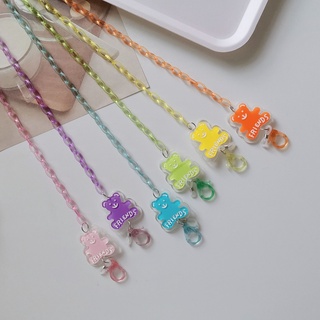 Dây Xích Đeo Mắt Kính / Tai Nghe Bằng acrylic Màu Kẹo Hình Gấu Hoạt Hình Sáng Tạo