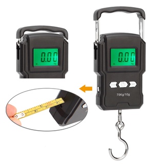 75kg Electronic Kitchen Tool Measuring Travel Luggage With Hanging Hook Handheld Weighing Digital Scale