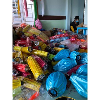 36 đèn lồng hội an lụa gấm lộn xộn 30cm
