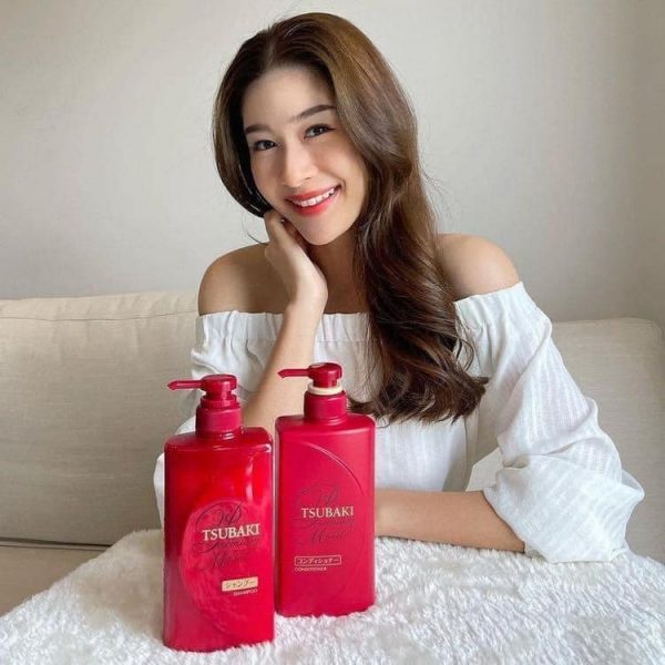 Dầu Gội - Xả Dưỡng Tóc Bóng Mượt Tsubaki Premium Moist 490mL