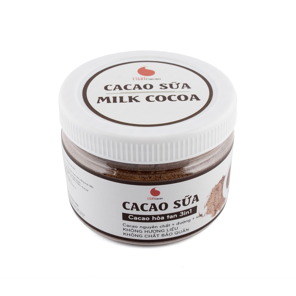 Cacao sữa 3in1 thơm ngon, tiện lợi - hũ 230g từ nhà sản xuất Light Coffee