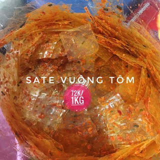 1kg bánh tráng vuông trộn sate tôm