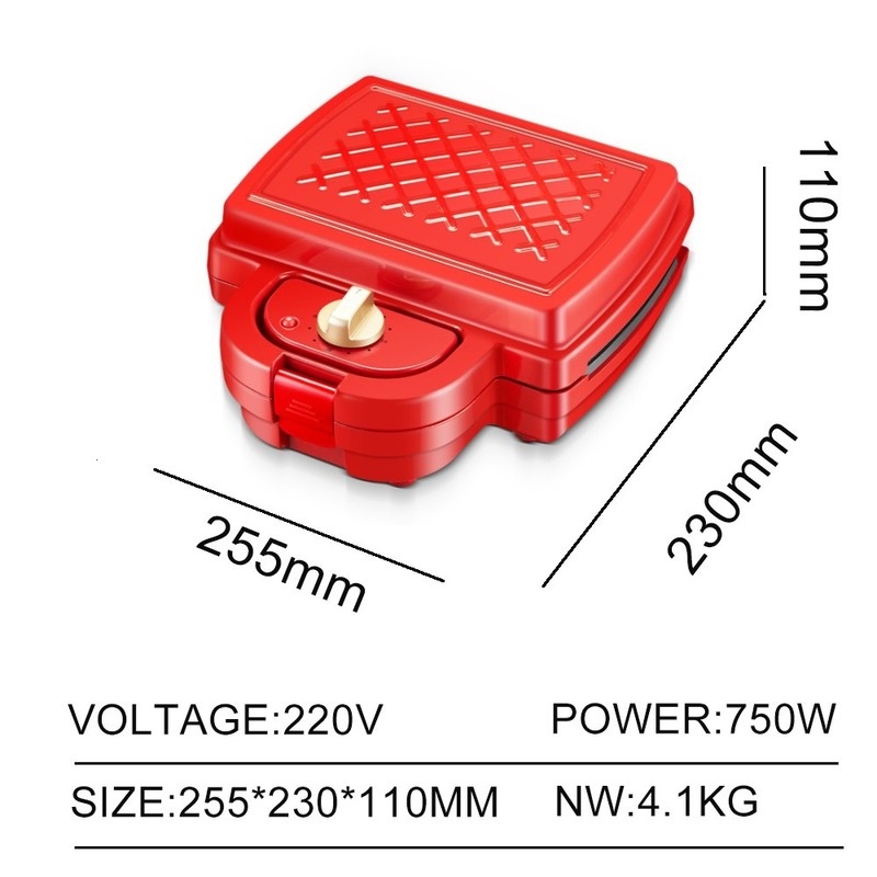 Máy Nướng Bánh Sandwich 30 Phút 750-watts 5 Trong 1 Chống Dính Có Thể Tháo Rời