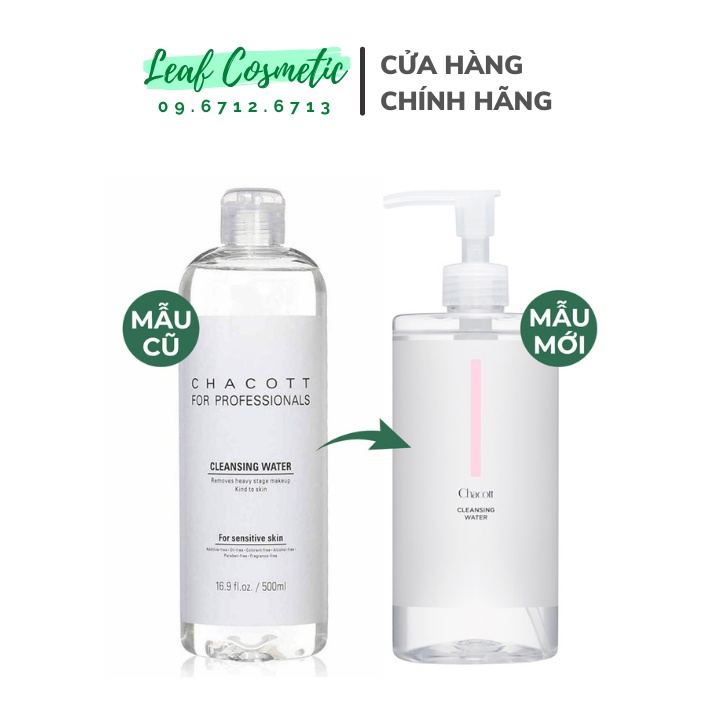 [ Mẫu mới Chính Hãng ] Nước tẩy trang Chacott 500ml