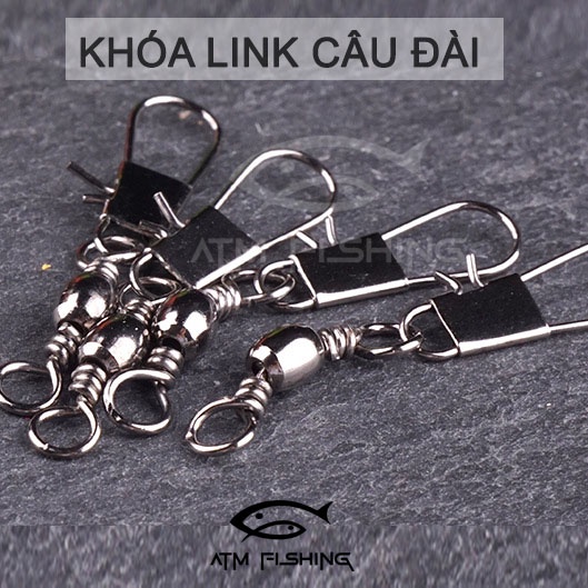 Khóa Link Chống Xoắn Vỉ 10 Chiếc Cao Cấp, Tải Cá lớn