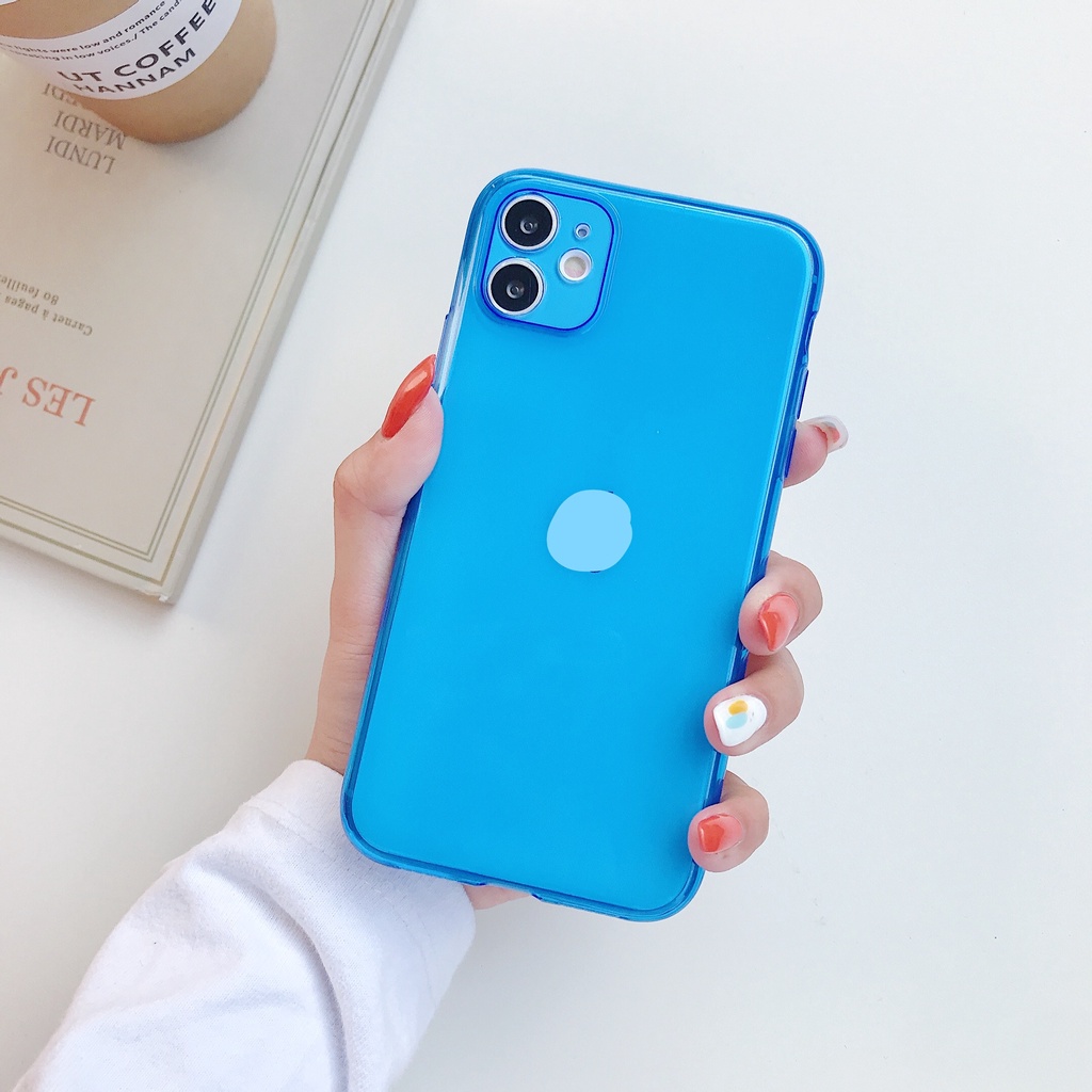 Ốp Điện Thoại Chống Sốc 3 Màu Dạ Quang Cho iPhone 14 / 13 / 12 / 11 / XS / 8P