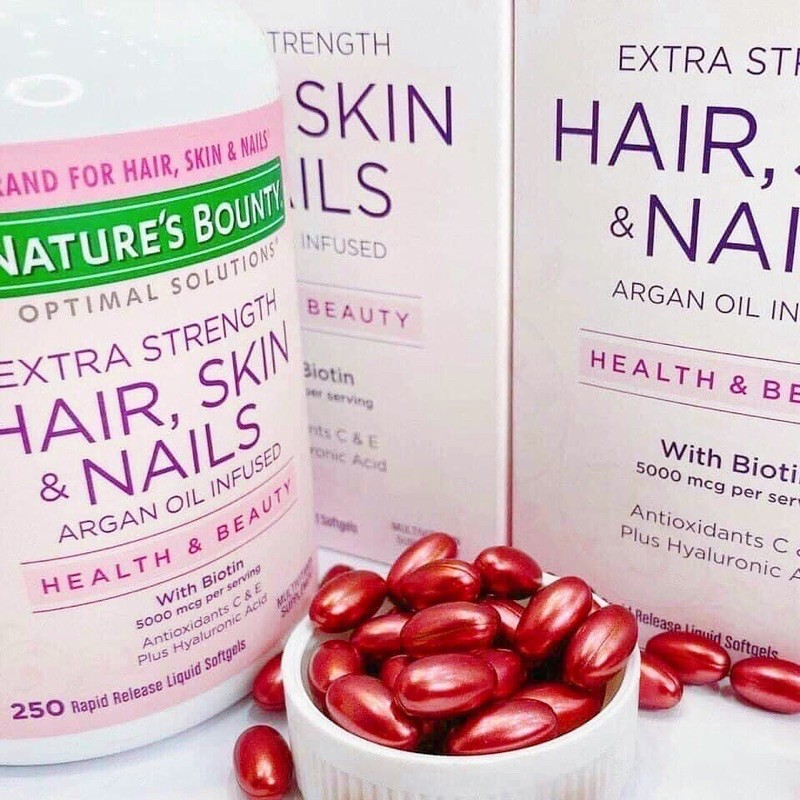 (Air 1/23 bill Mỹ ) Viên uống đẹp da, tóc và móng Nature’s Bounty Hair Skin & Nails 250 viên | BigBuy360 - bigbuy360.vn