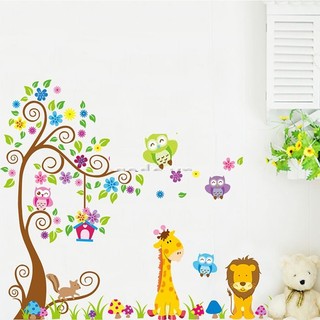 Decal dán tường sư tử nâu