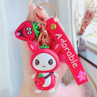 Móc Khóa Silicon Hình Thỏ Đáng Yêu