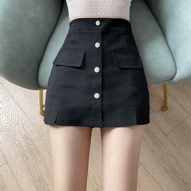 Chân váy chữ A 4 cúc dọc, Quần váy dáng ôm chữ A xinh sắn