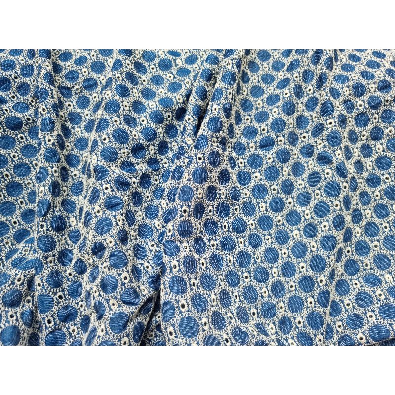 vải jeans thêu