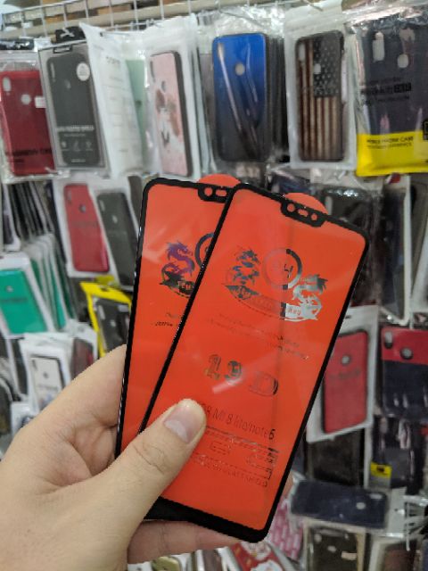 Cường lực 19D Xiaomi Mi 8 Lite full màn full keo chất đẹp ôm màn 2.5D