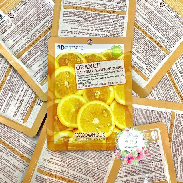 Bộ 10 gói mặt nạ Cam Orange Natural Essence Mask Foodaholic