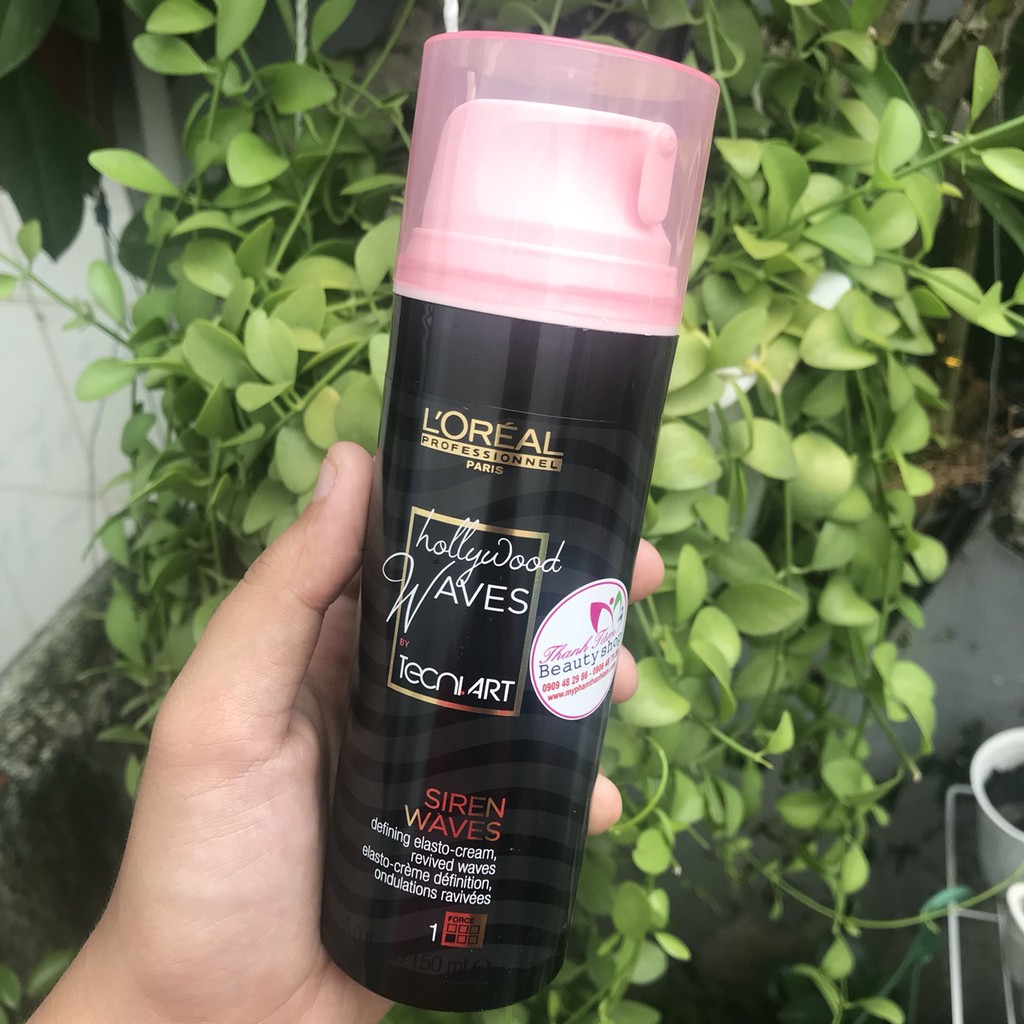 Kem giữ nếp, tăng sóng xoăn HOLLYWOOD WAVES SIREN WAVES L'oréal 150ml (Độ cứng: 1)