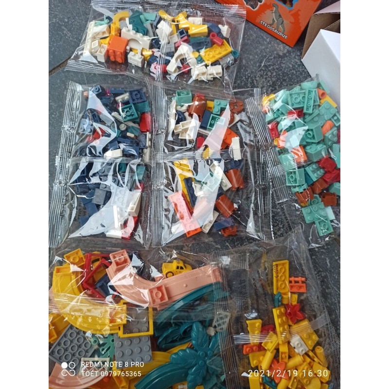 Bộ lego cầu trượt bi lăn gạch vòng quay mặt  trời ( tặng đế ghép)