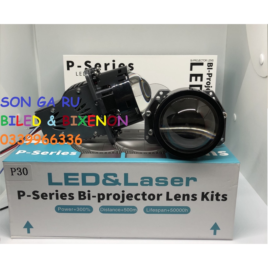 Bi cầu LED P30 - SERIES + trợ pha LASER siêu sáng