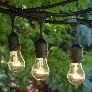 Dây đèn thả ngoài trời chống nước - Dây đúc nguyên khối loại tốt 4m/ 8m CHUI E27