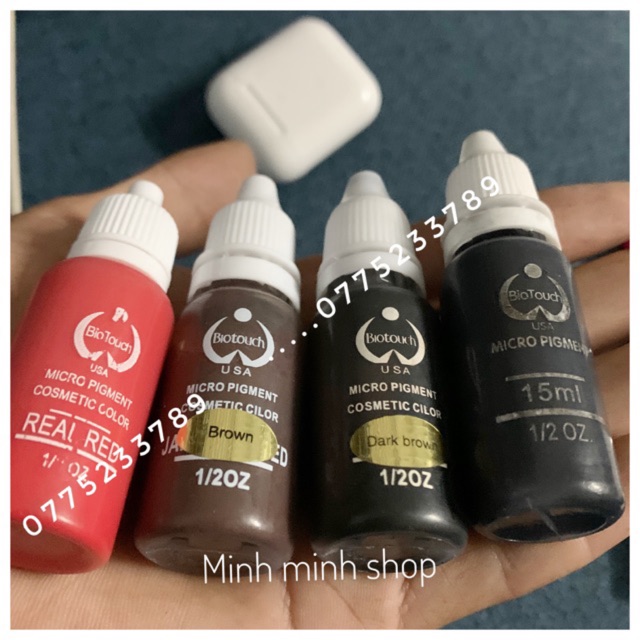 Mực tập phun xăm Biotouch (15ml) _dụng cụ phun xăm