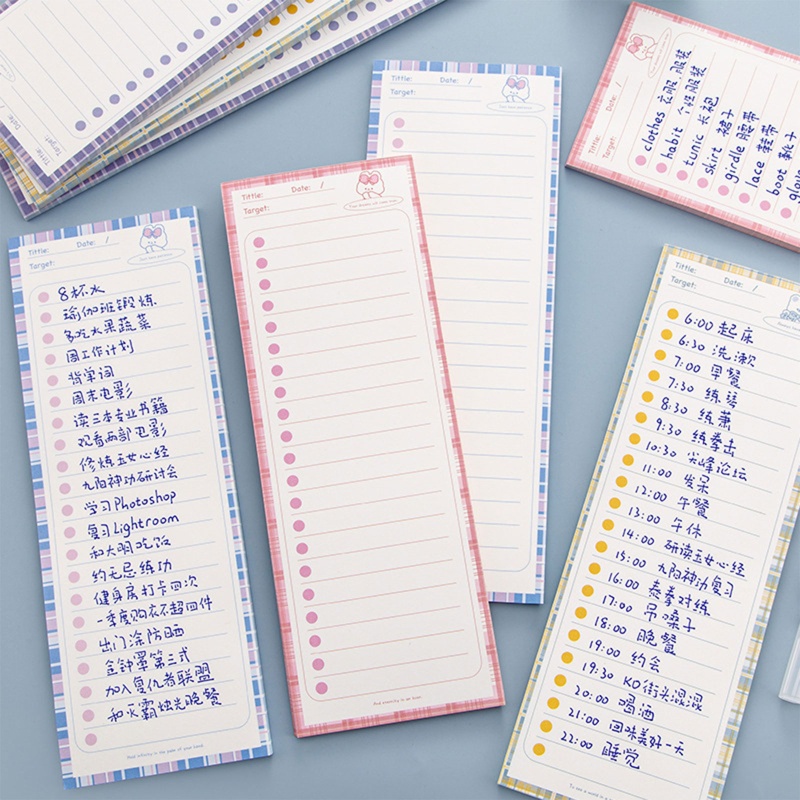 Seng Set 50 Tờ Giấy Ghi Chú Mini Bỏ Túi Lên Kế Hoạch Hàng Ngày Cho Học Sinh / Người Lớn