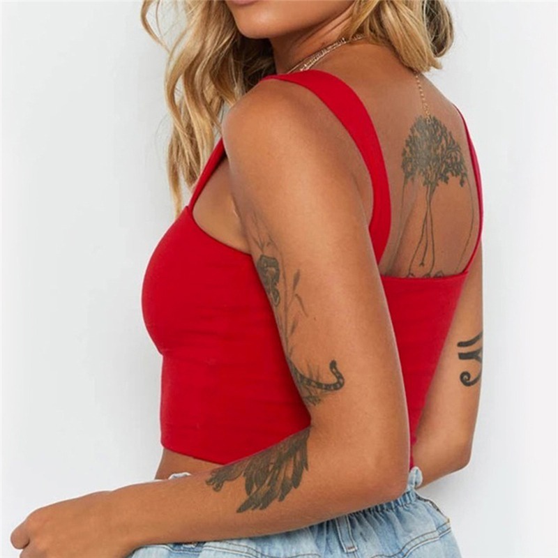 Áo Croptop Sát Nách Màu Sắc Đơn Giản Quyến Rũ Cho Nữ | BigBuy360 - bigbuy360.vn