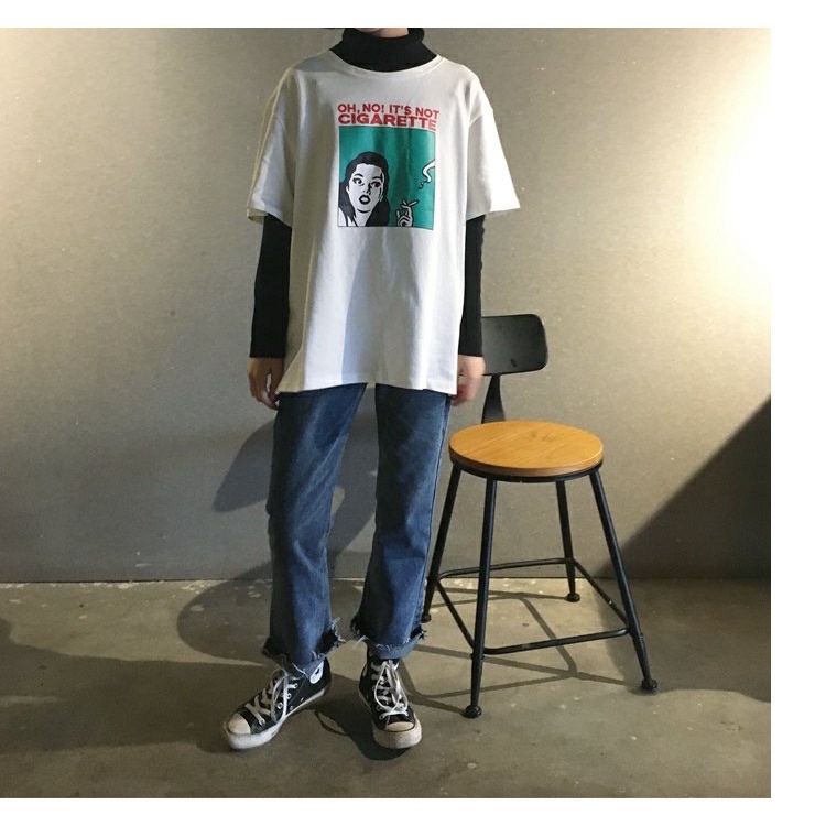 MS422 Áo thun T-shirt cigarette girl