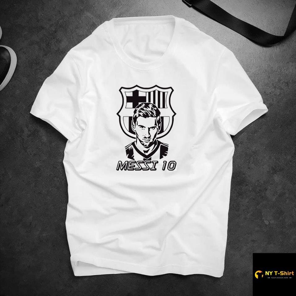 [Freeship] Áo Thun Hình Leo Messi Barcelona Mã 03 - Áo In Hình Cầu Thủ Bóng Đá