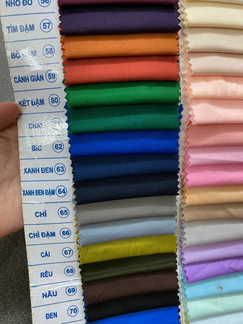 [BẢNG MÀU 3] Vải lót silk thun khổ 1m6: giá 1 mét