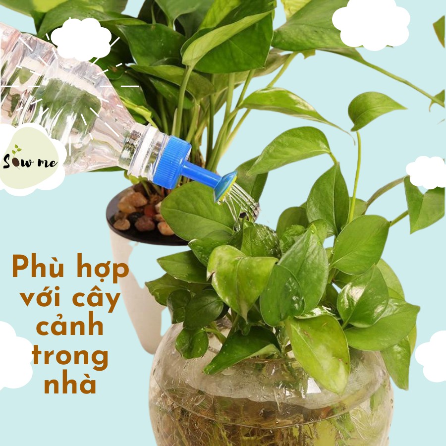 Nắp vòi tới nước hoa sen gắn bình SowMe dùng cho cây cảnh - thông minh, tiện lợi, kết hợp được với nhiều loại bình