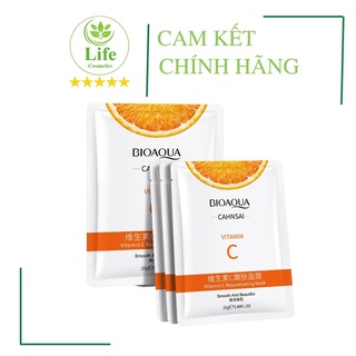 Mặt Nạ Giấy Vitamin – Mặt Nạ Nội Địa Trung Cấp Ẩm Trắng Da Giảm Mụn Mờ Thâm Life Cosmetics