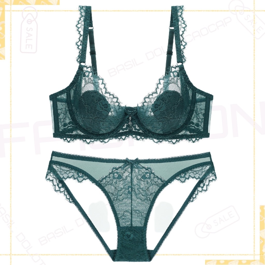Bộ đồ lót QB19 nữ có gọng đệm nhỏ Ren gợi cảm thoáng mát tôn dáng Basil | BigBuy360 - bigbuy360.vn