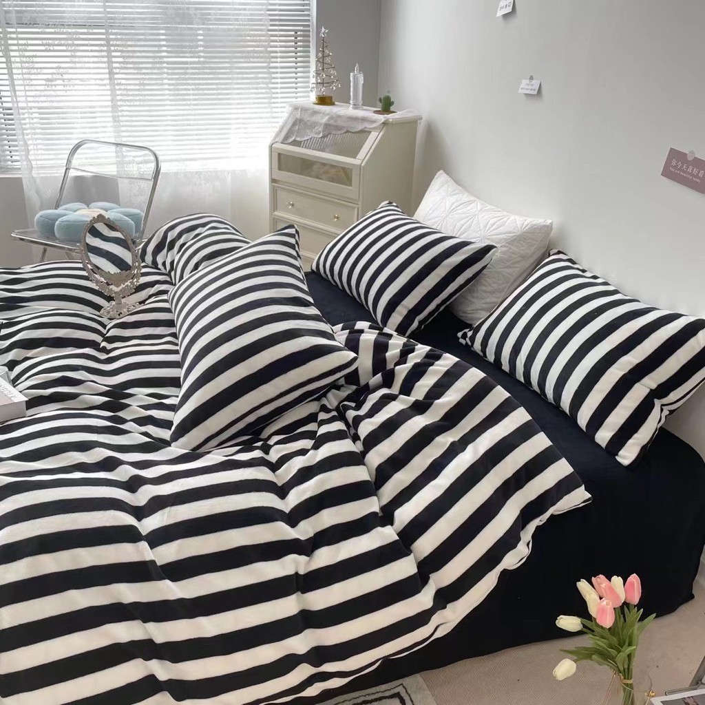 bộ chăn ga nỉ nhung Hàn Quốc mẫu mới | BigBuy360 - bigbuy360.vn