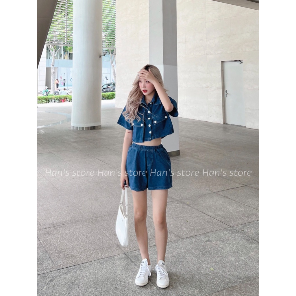 BỘ CROP JEAN MỀM SIÊU CÁ TÍNH (ẢNH THẬT 1OO%)