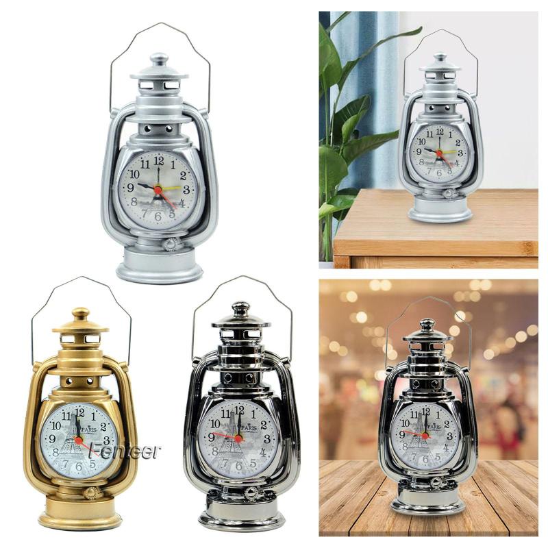 Đồng Hồ Báo Thức Dầu Chạy Bằng Pin Để Bàn/Cạnh Giường Phong Cách Vintage
