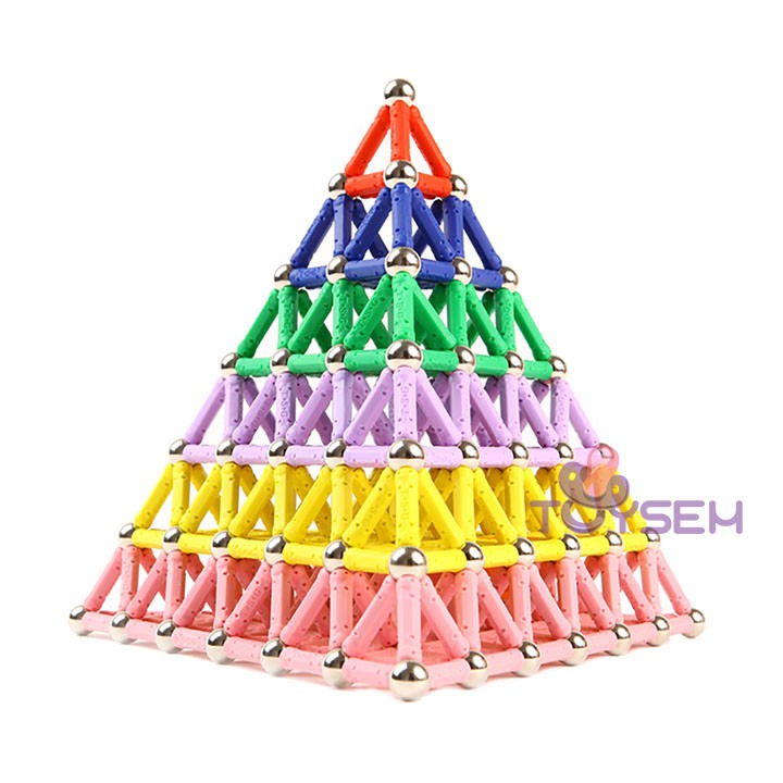 Đồ chơi trẻ em xếp hình lắp ghép nam châm sáng tạo dành cho bé từ 5 tuổi toysem từ 60-96pcs - Quà tặng sinh nhật cho bé